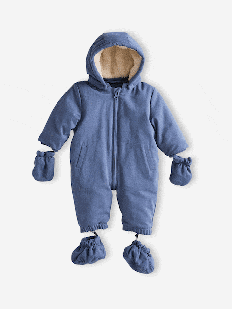 Convertible Pramsuit for Newborns navy blue 