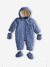 Convertible Pramsuit for Newborns navy blue 
