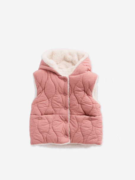 Reversible Lightweight Jacket for Girls dusky pink 