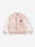 Rolling Stones bomber jacket for girls pale pink 