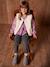 Sleeveless Sherpa Jacket for Girls blush+plum+vanilla 