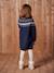 Knitted Jacquard Dress for Girls ecru+navy blue 
