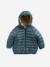 Reversible Hooded Jacket, Padded & in Sherpa, for Boys fir green+mocha 