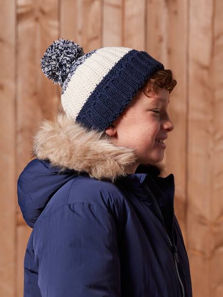 Colourblock Beanie + Snood + Gloves Set for Boys night blue 