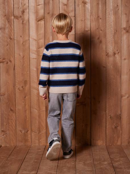 Fluffy Jumper for Boys marl white 