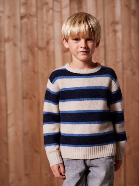 Fluffy Jumper for Boys marl white 