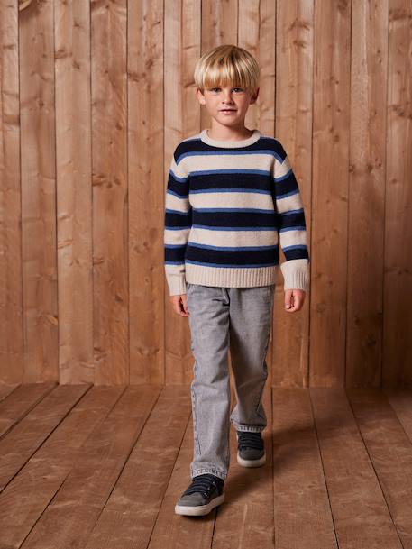 Fluffy Jumper for Boys marl white 