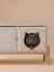 Teddy fabric cat basket FAMILY white 