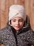 Rib Knit Beanie with Fancy Bow, for Girls cinnamon+marl beige+old rose 