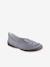 Elasticated Leather Shoes for Girls GREY LIGHT METALLIZED 