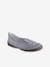 Elasticated Leather Shoes for Girls GREY LIGHT METALLIZED 