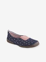 Shoes-Girls Footwear-Slippers-Elasticated Shoes in Printed Leather for Girls