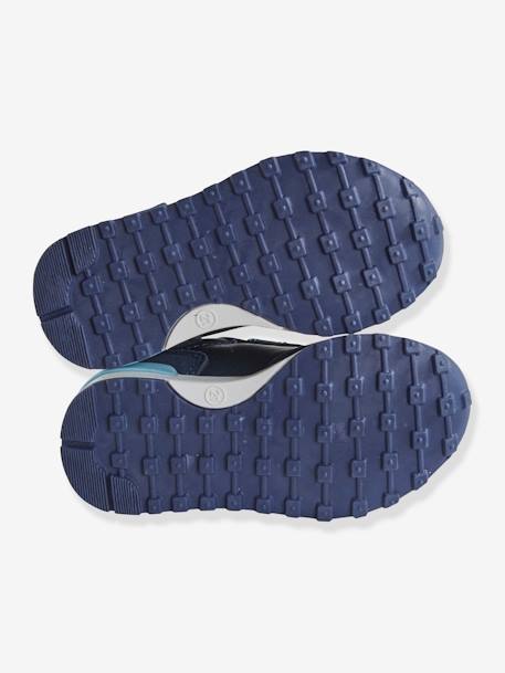 Touch-Fastening Trainers for Baby Boys, Runner-Style Dark Blue+Grey 