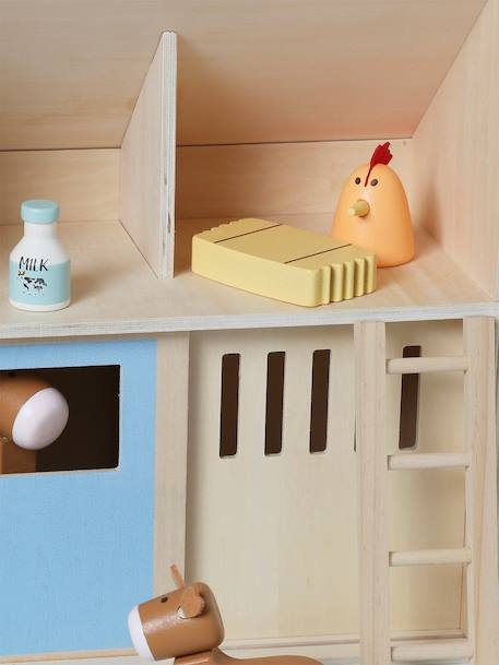 Wooden farm with FSC® wooden accessories red 