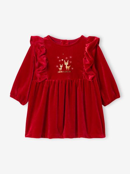 3-Piece Christmas Set for Newborns: Dress + Headband + Tights red 