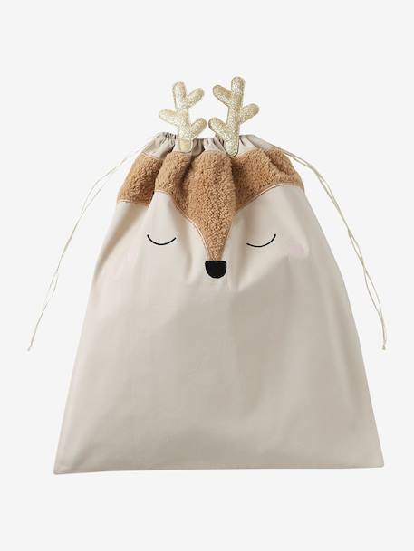 Reindeer Christmas Sack golden beige 