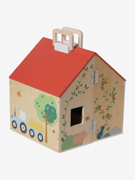 Wooden farm with FSC® wooden accessories red 