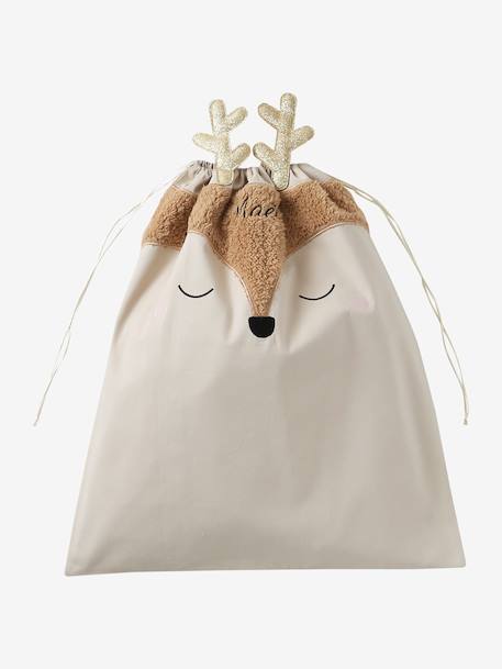 Reindeer Christmas Sack golden beige 