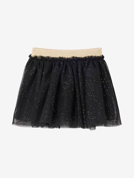 T-Shirt & Glittery Skirt Set for Baby Girls black 