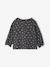 T-shirt in a blouse style with a floral print anthracite 