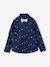 Boy's Christmas set: printed shirt + bow tie printed blue 