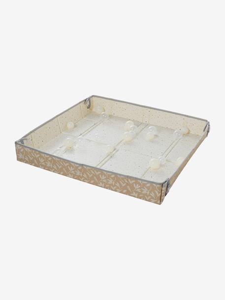 Reversible and foldable floor mattress with balls beige+green 