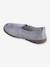 Elasticated Leather Shoes for Girls GREY LIGHT METALLIZED 