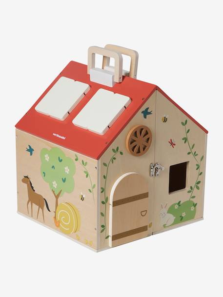 Wooden farm with FSC® wooden accessories red 