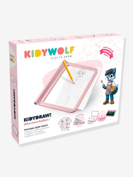 KIDYDRAW-PRO - Portable Light-Up Tablet - KIDYWOLF khaki+rose 