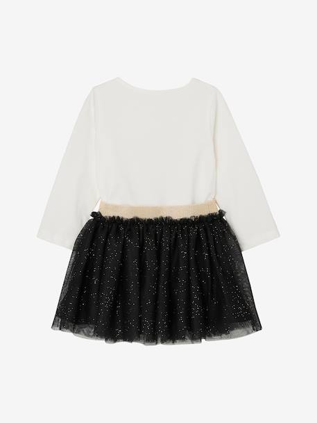 T-Shirt & Glittery Skirt Set for Baby Girls black 