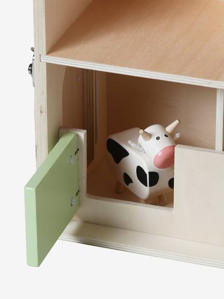 Wooden farm with FSC® wooden accessories red 