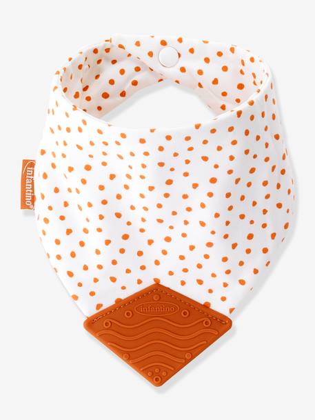 Pack of 2 Bandana Bibs + Dummy Clip - INFANTINO terracotta 