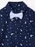 Boy's Christmas set: printed shirt + bow tie printed blue 
