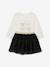 T-Shirt & Glittery Skirt Set for Baby Girls black 