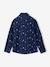 Boy's Christmas set: printed shirt + bow tie printed blue 