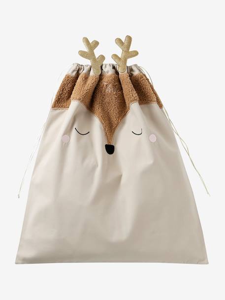 Reindeer Christmas Sack golden beige 