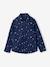 Boy's Christmas set: printed shirt + bow tie printed blue 