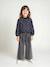 Wide-Leg Jeans with Pleats for Girls denim grey+medium blue 