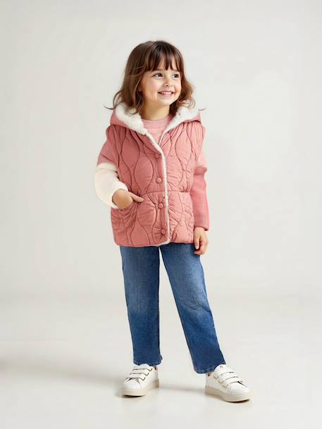 Reversible Lightweight Jacket for Girls dusky pink 
