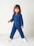 Denim Worker-Style Jumpsuit for Girls medium blue 