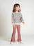 Printed Sweatshirt & Flared Leggings Set for Girls dusky pink 