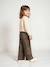 Wide-leg paperbag leopard print trousers for girls beige+chocolate+multicoloured+vanilla 