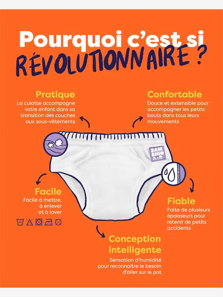 Pack of 3 Revolutionary 2-3 years washable training knickers BAMBINO MIO blue 