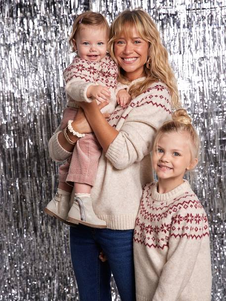 Unisex Christmas Jacquard Jumper, Family Capsule Collection ecru 