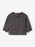 T-shirt in a blouse style with a floral print anthracite 